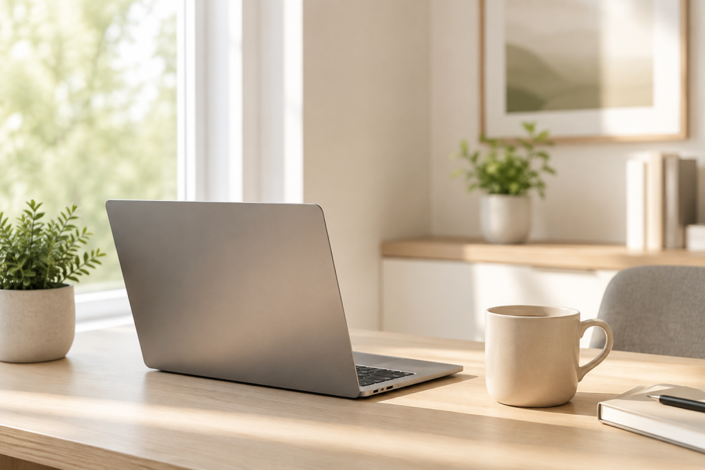 clean modern workspace representing accessible expert support services